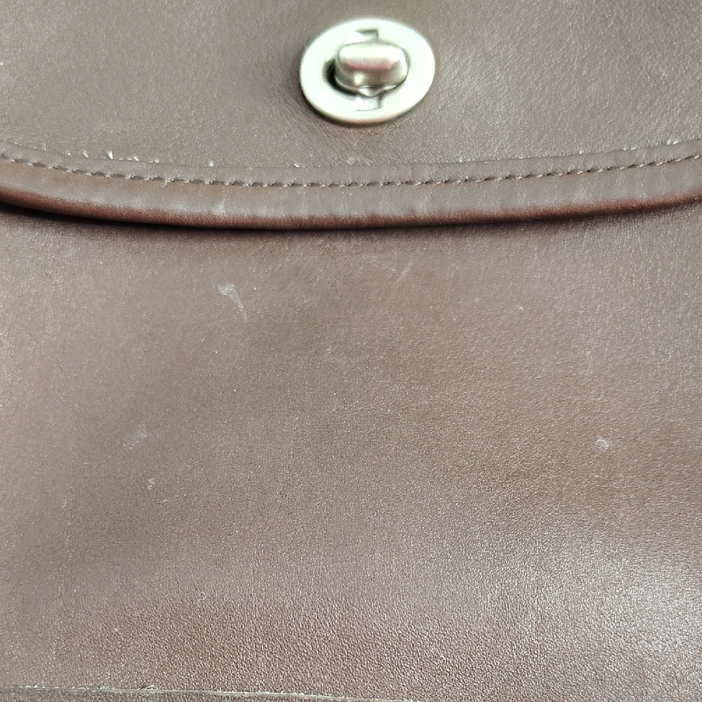 Vintage Coach 9049 Tango Leather Bag Mahogany Nickel Hardware Crossbody - Picture 5 of 15